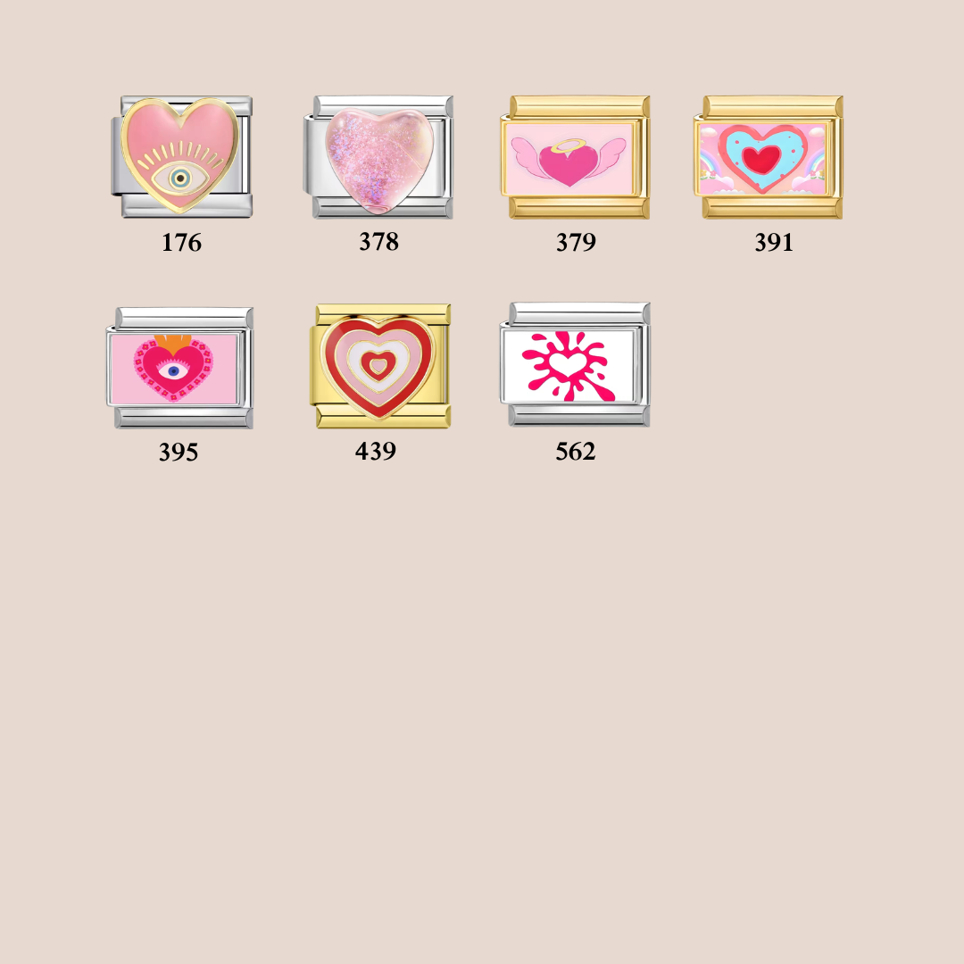 Heart Charms - Custom Italian Charm Bracelet