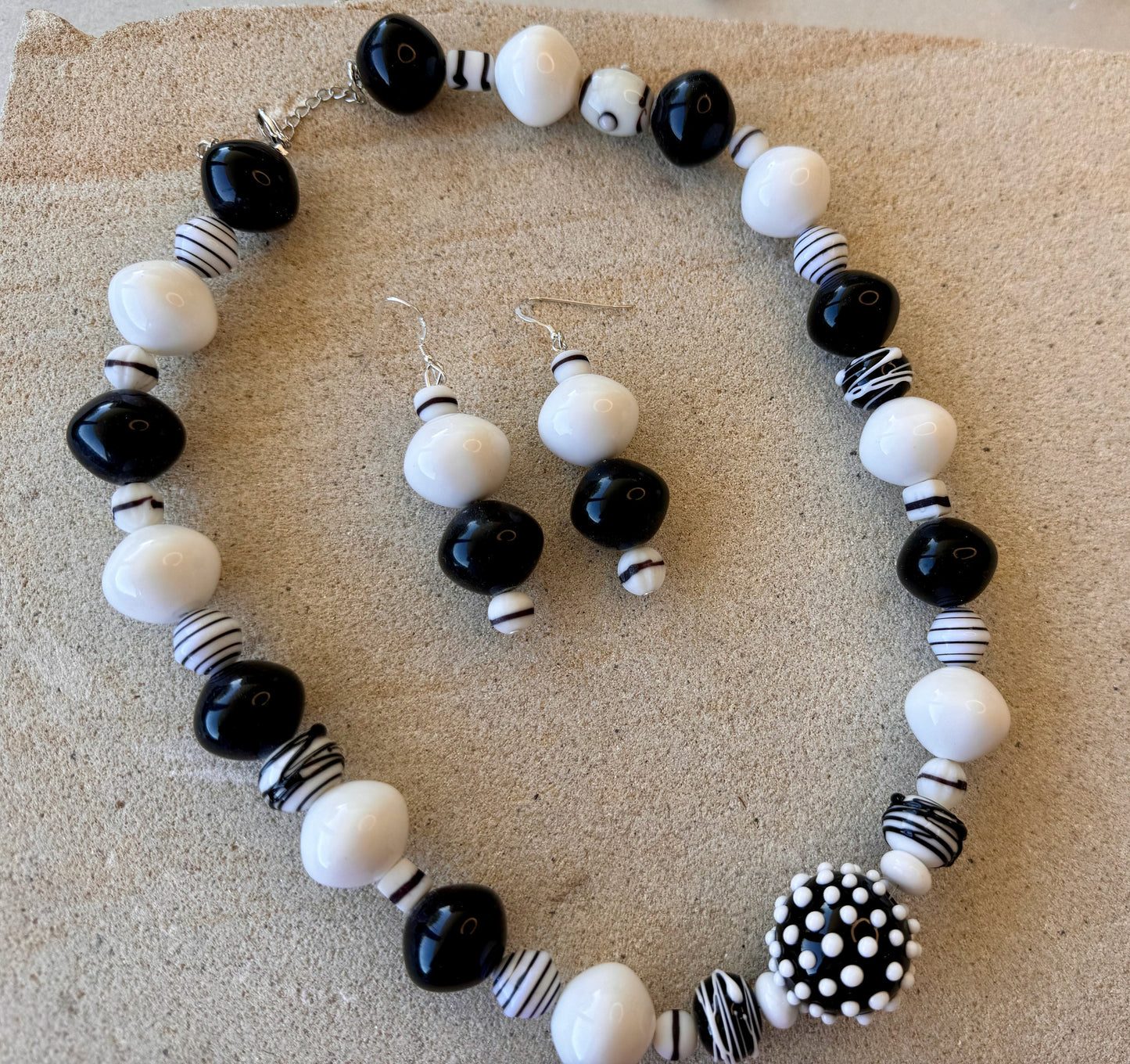 Handmade Lampwork Glass Beads Jewellery Set