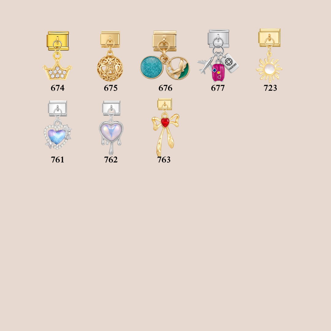 Dangle Charms - Custom Gold Italian Charm Bracelet