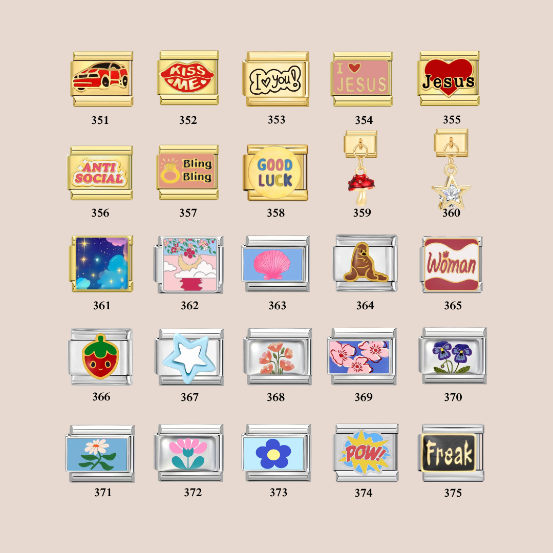 Personalized Italian Charm Apple Watch Band for Women