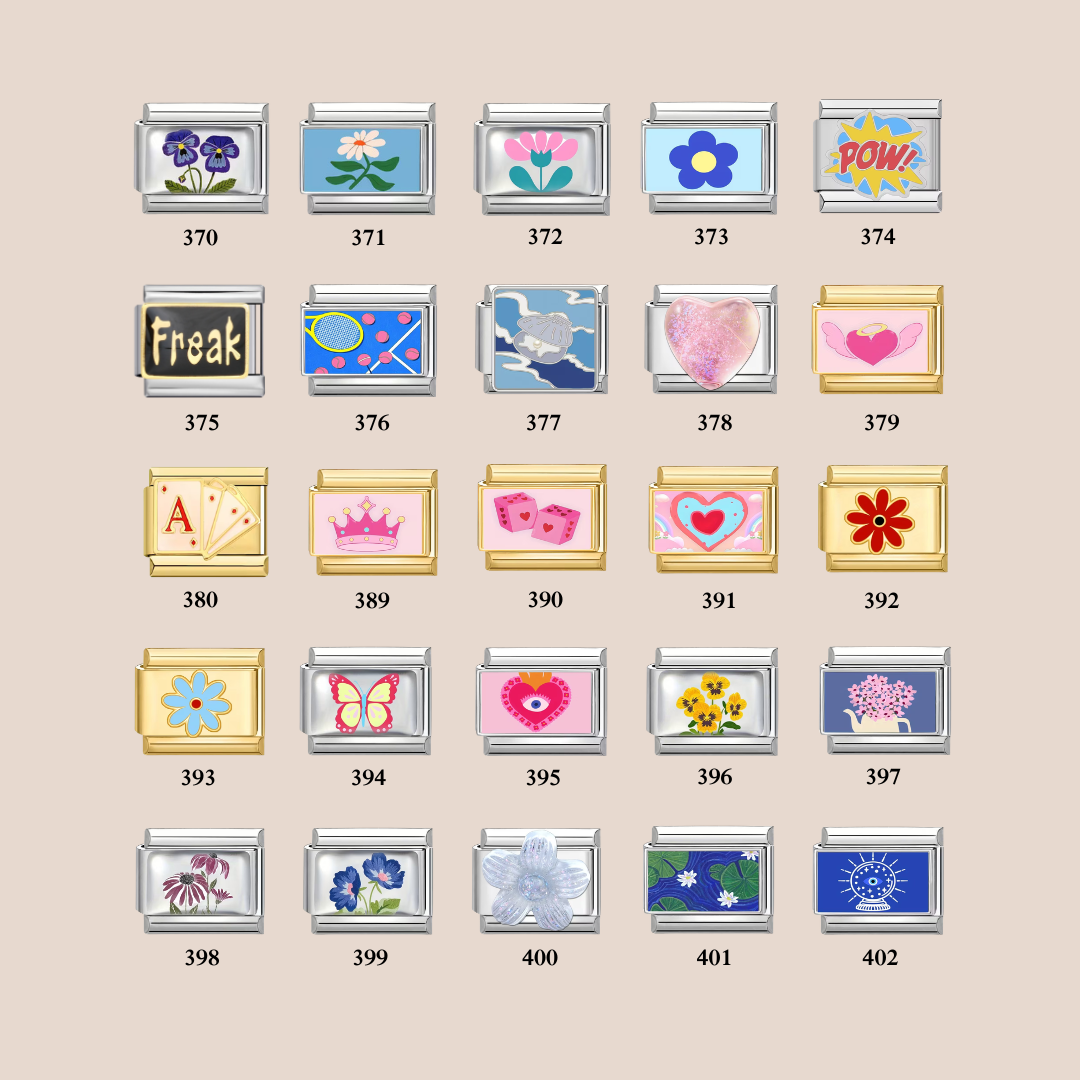 Custom Italian Bracelet Charms - Gold and Silver Full Design Collection