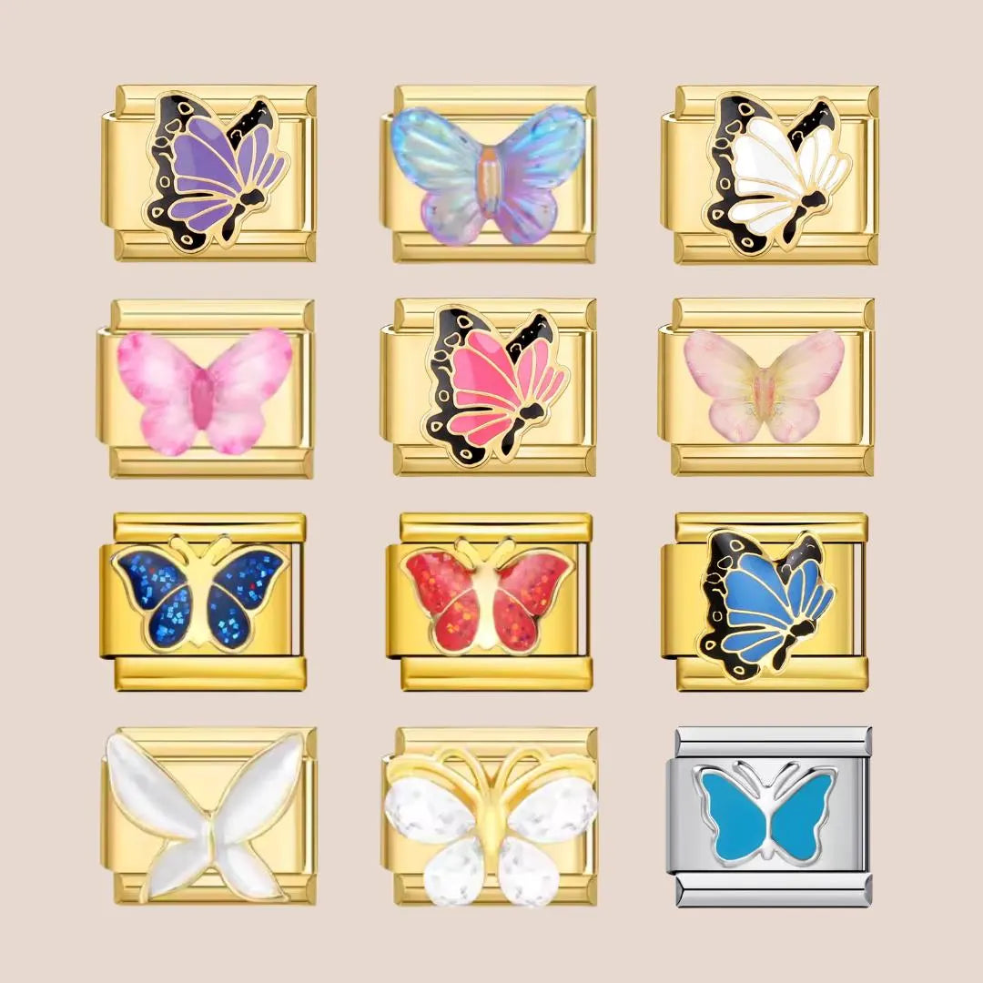 Butterfly Charms - Custom Italian Charm Bracelet