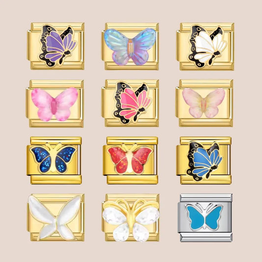 Butterfly Charms - Custom Italian Charm Bracelet