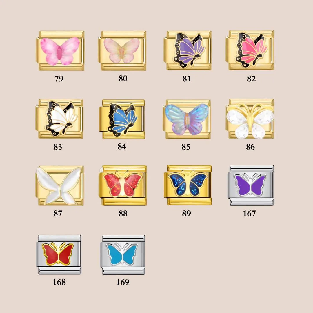 Butterfly Charms - Custom Italian Charm Bracelet
