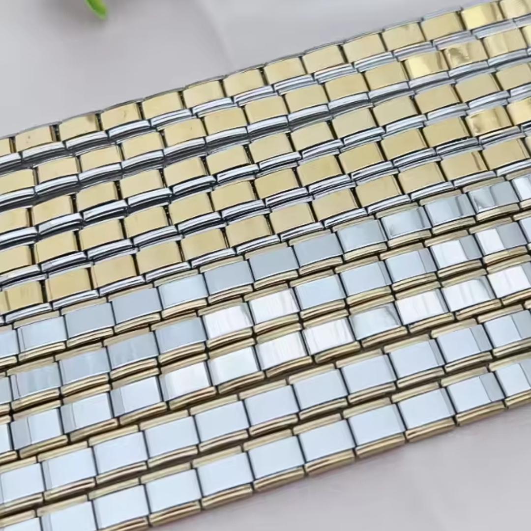 Classic Italian Charm Bracelet - Modular Bracelet in Gold, Silver, Black & Blue