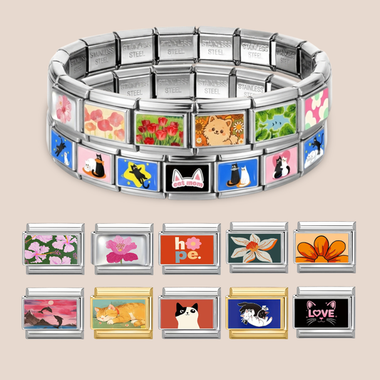 Custom Italian Charms, Charms Only, Stainless Steel Bracelet Charms, Personalized Italy Charm, Italian Charm, Y2K Jewelry, Matching Bracelet