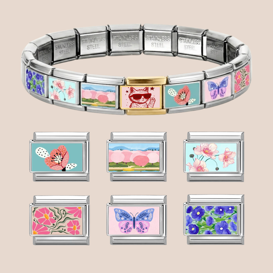 Custom Italian Modular Charms – Stainless Steel Bracelet Charms, Personalized Italy Charms, Italian Bracelet, Y2K Jewelry, Matching Bracelet