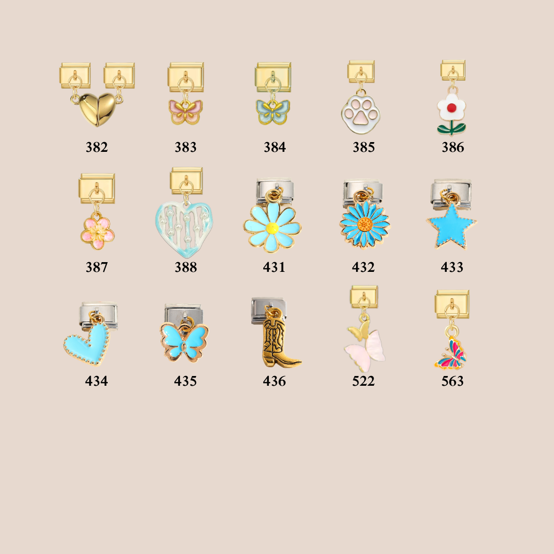 Dangle Charms - Custom Gold Italian Charm Bracelet