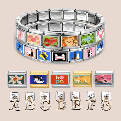 Custom Italian Charms, Charms Only, Stainless Steel Bracelet Charms, Personalized Italy Charm, Italian Charm, Y2K Jewelry, Matching Bracelet