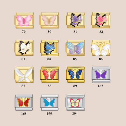 Butterfly Charms - Custom Italian Charm Bracelet