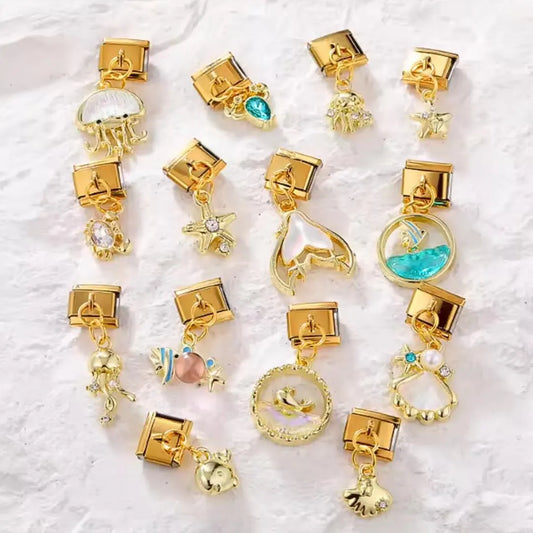 Dangle Charms - Custom Gold Italian Charm Bracelet