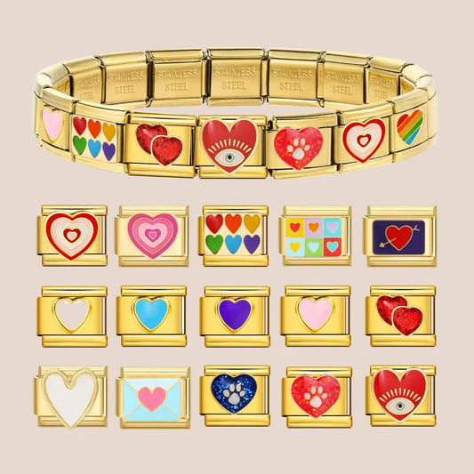 Heart Charms - Custom Italian Charm Bracelet