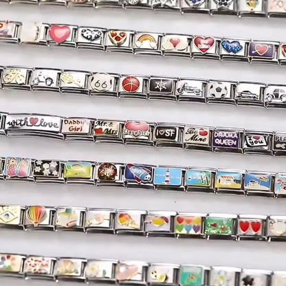 Custom Italian Bracelet Charms - Gold and Silver Full Design Collection