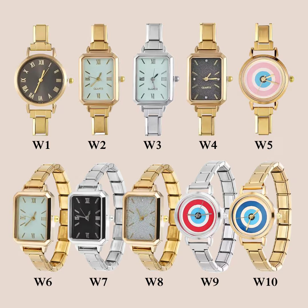 Personalized Italian Charm Bracelet Watch for Women