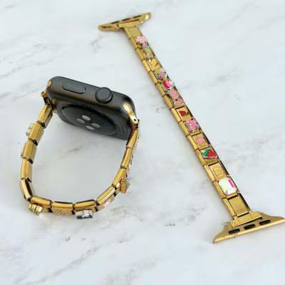 Personalized Italian Charm Apple Watch Band for Women