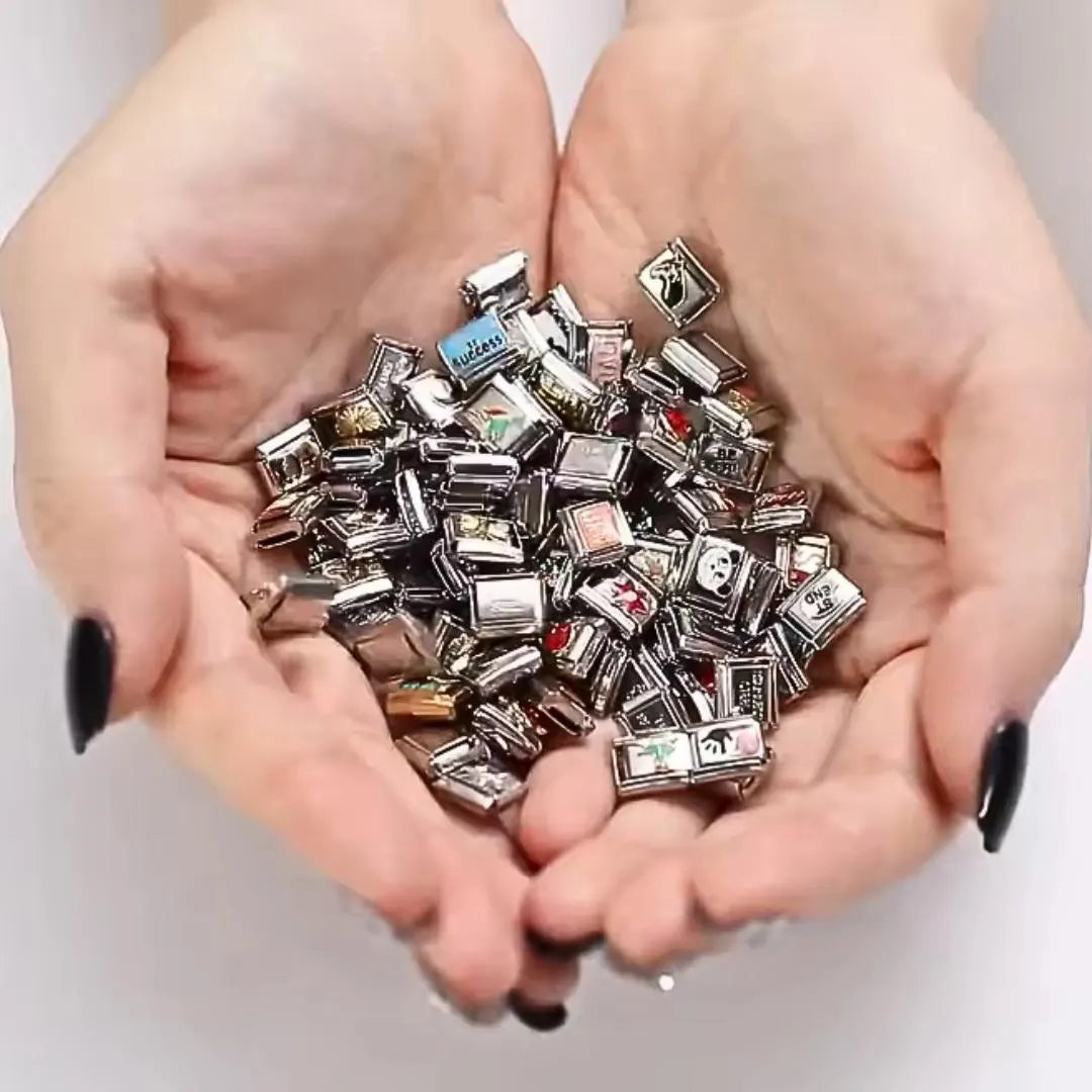 Custom Italian Charms, Charms Only, Stainless Steel Bracelet Charms, Personalized Italy Charm, Italian Charm, Y2K Jewelry, Matching Bracelet