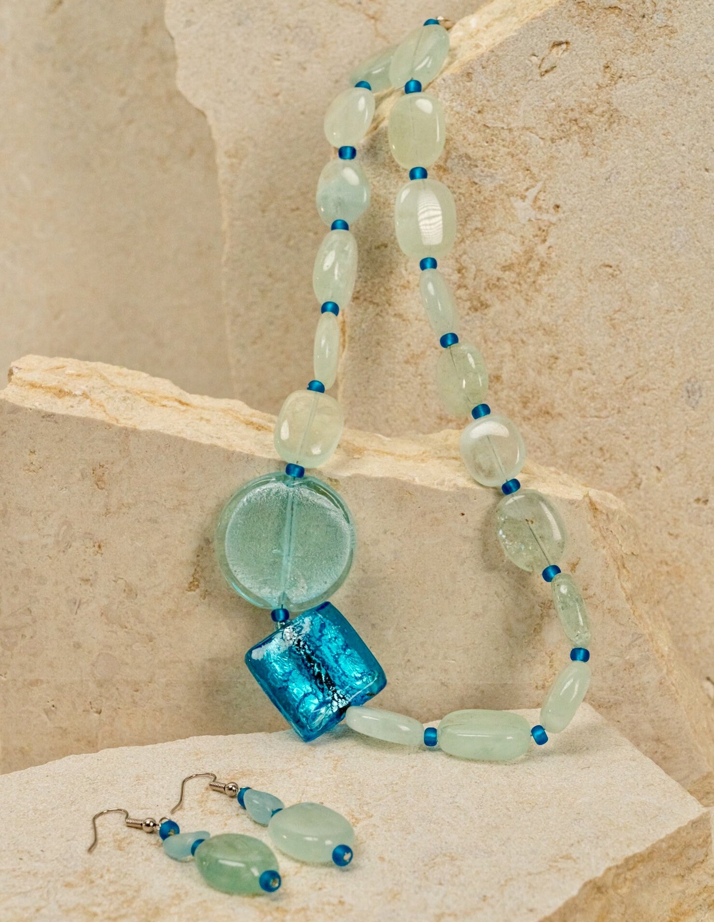 AAA Natural Blue Aquamarine Vintage Inspired Coastal Jewellery