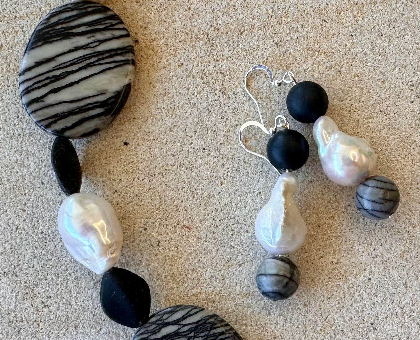 Spider web Picasso Jasper Stone Jewellery