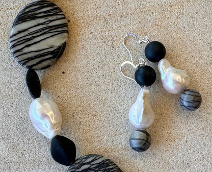 Spider web Picasso Jasper Stone Jewellery