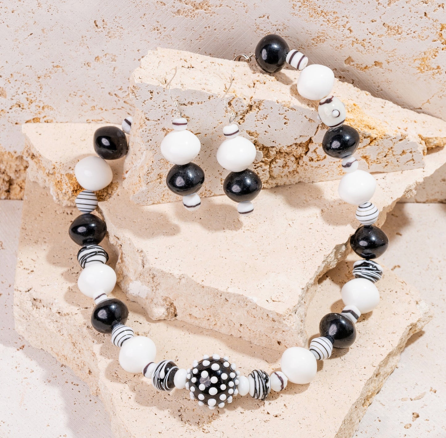 Handmade Lampwork Glass Beads Jewellery Set