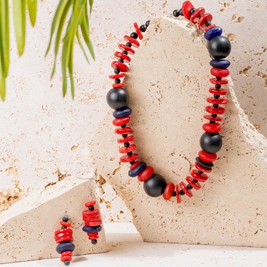 Turkish Artisan Hand Made Red Glass Large Ring Beaded Jewellery