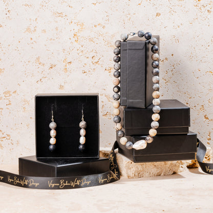 Spider Web Jasper Stone Jewellery Set