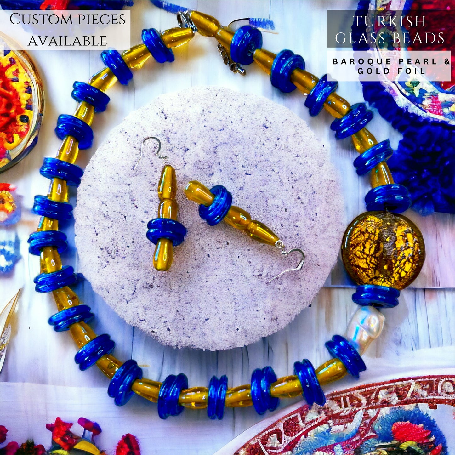 Blue Turkish Glass Beaded Jewellery