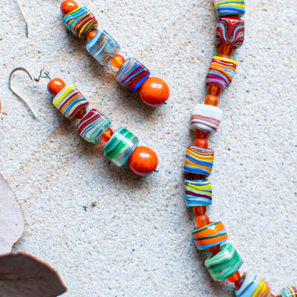 Traditional Turkish Glass Beaded Jewellery Set