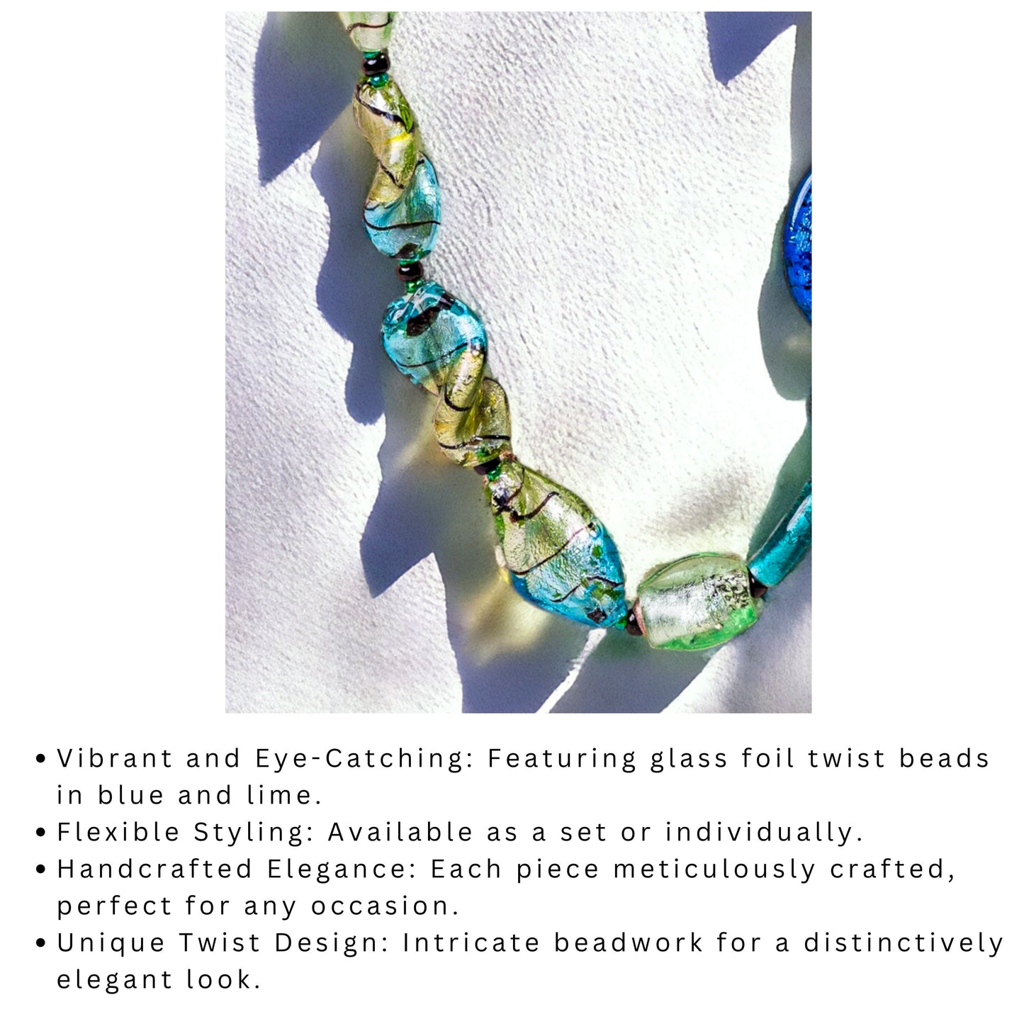 Glass Ocean Inspired Jewellery Set