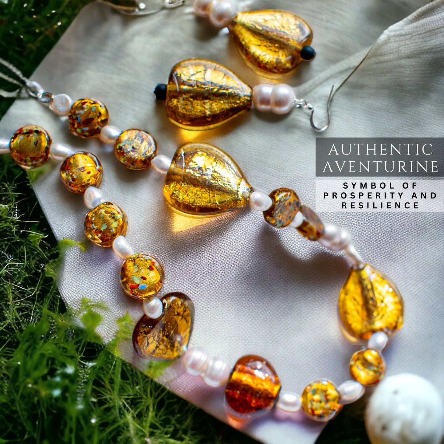 Victorian Inspired Foil Glass Beaded Jewellery