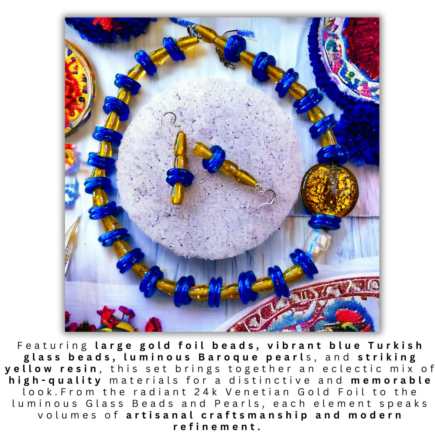 Blue Turkish Glass Beaded Jewellery