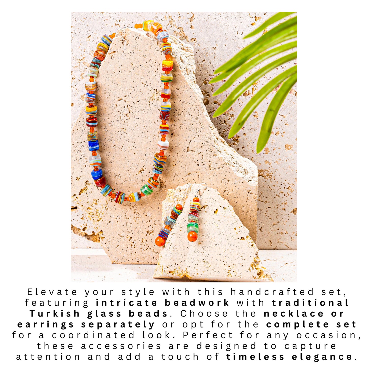 Traditional Turkish Glass Beaded Jewellery Set